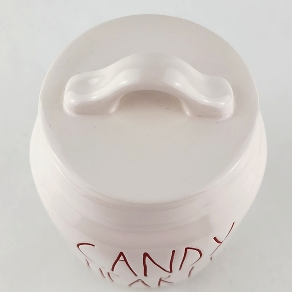 Rae Dunn By Magenta CANDY HEARTS Large Letters Ceramic Small 7 Inch Canister - Picture 5 of 10